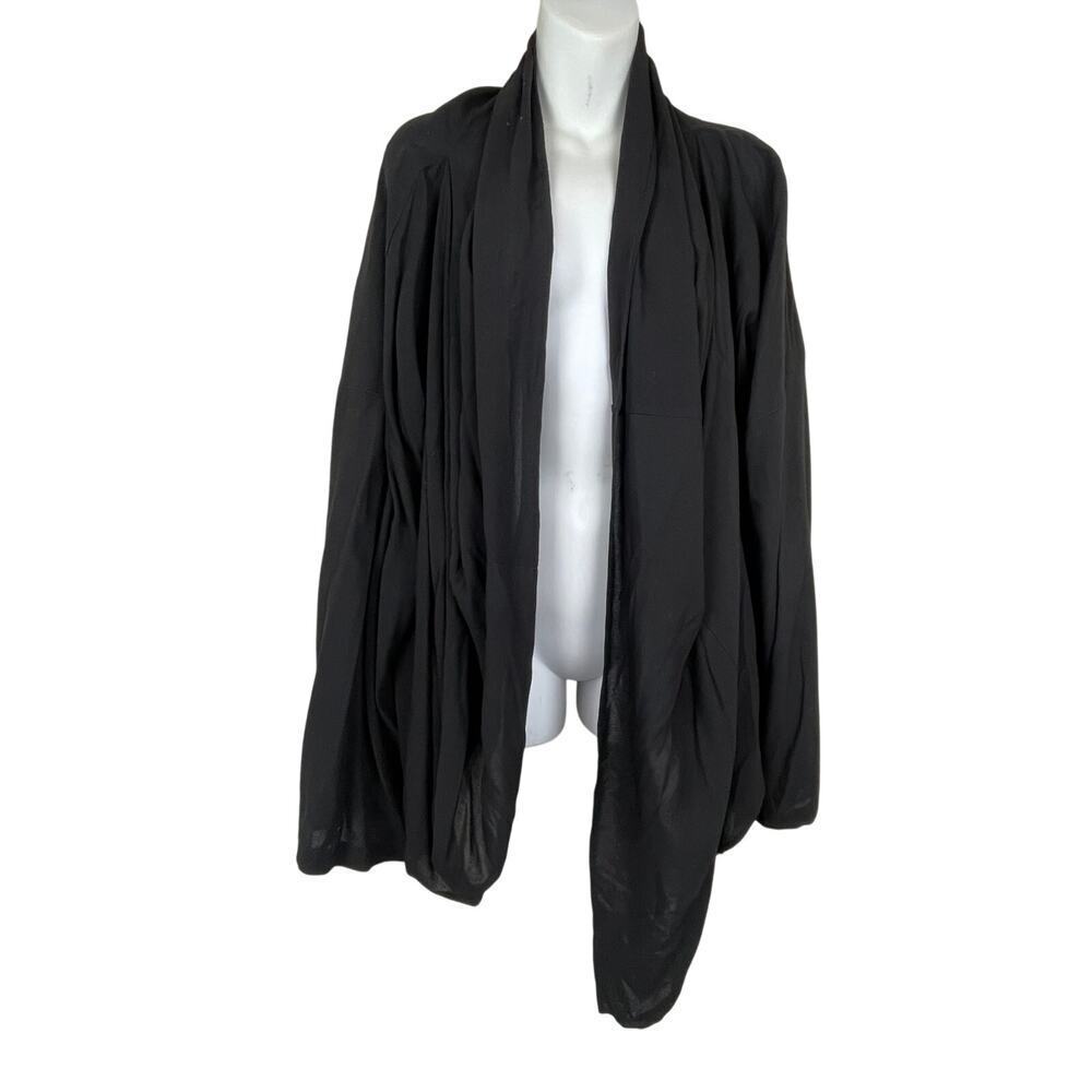 Ivan Grudahl Copenhagen Shrug Open Front Jersey Black Oversized Size 40 XL